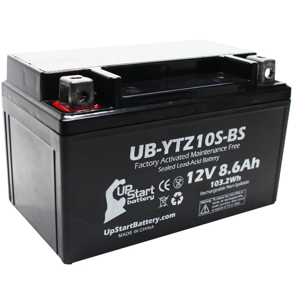 Yamaha Maintenance Motorcycle 1000CC YZF-R1 8.6Ah, Replacement 12V, Activated, UB-YTZ10S-BS Free, UpStart Battery Battery for 2011 5-Pack - Factory