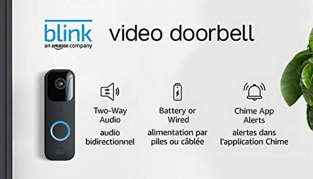 chime or Introducing wire-free (Black) enabled Doorbell audio, HD wired Blink 2 Video Two-way and Sync motion Module — Alexa app + alerts | video, and