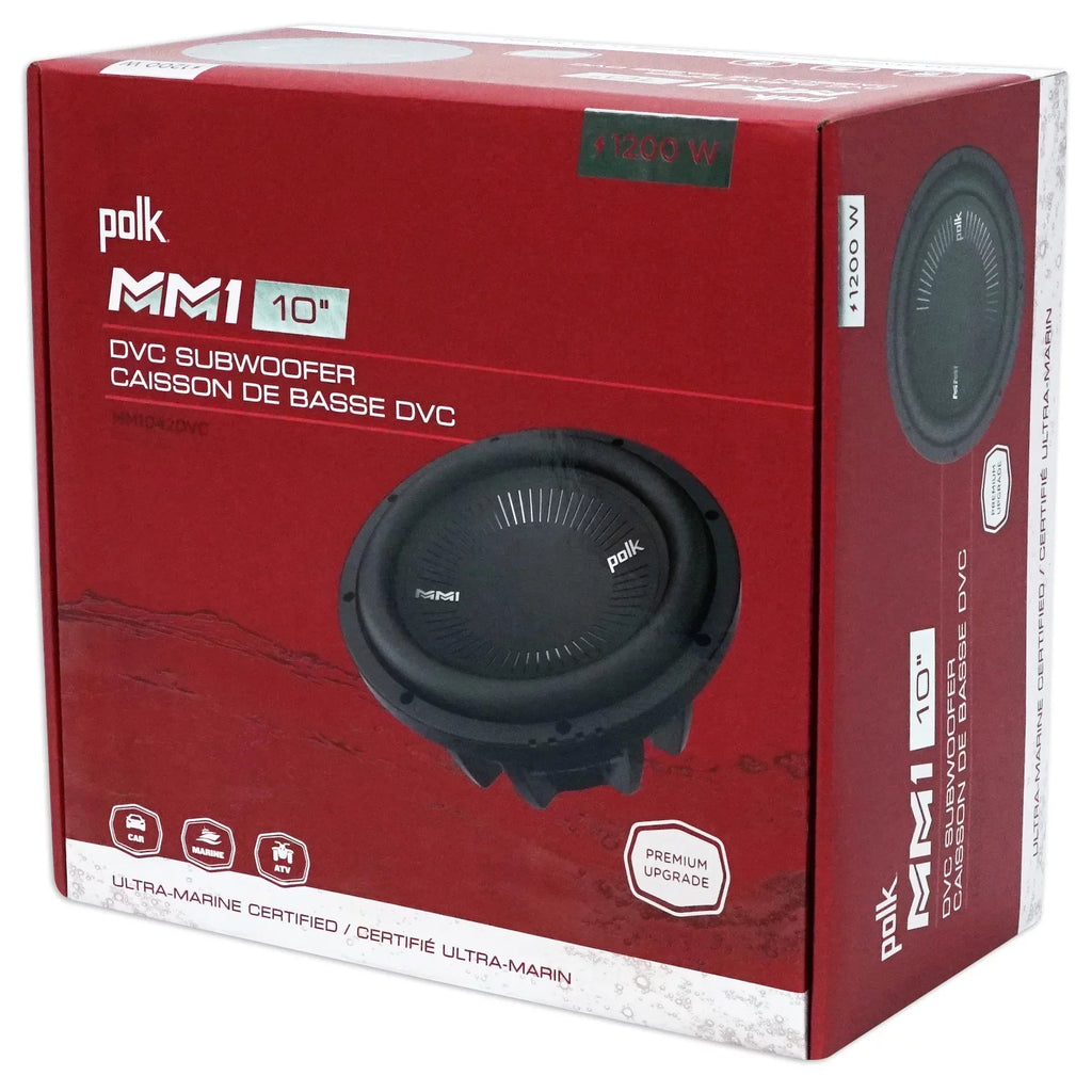 Watt Audio Polk Car Kit MM1042DVC 10” Subwoofers+Mono (2) Amplifier+Amp 2400