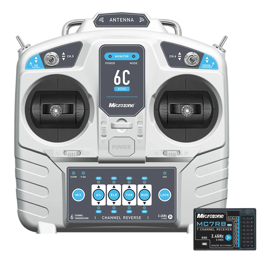 Multirotor Drone RC Car Controller Microzone Helicopter for Remote Airplane 6CH Boat 2 Mode