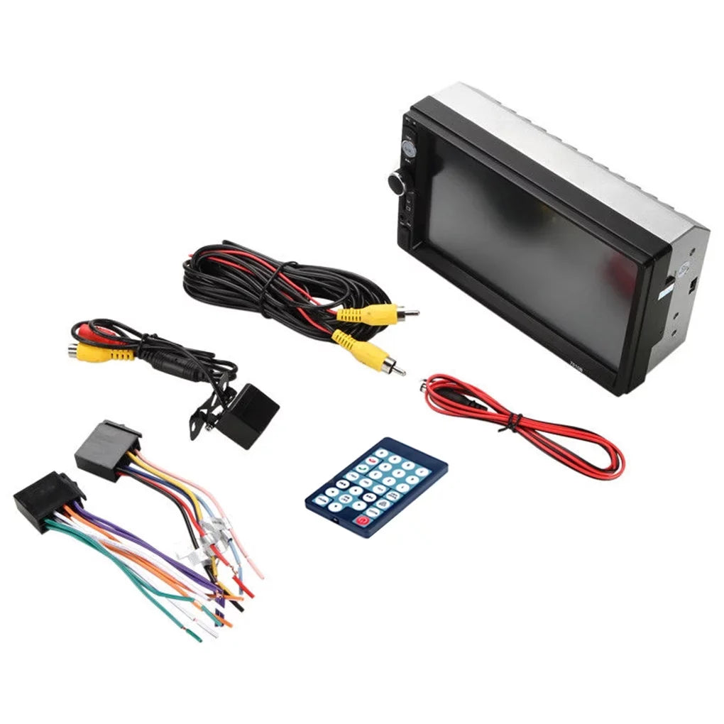 Support Camera 7" and Link(Both Mirror Radio ios Bluetooth Double with Stereo Car Din Car Screen System) HD Touch Android And Reverse