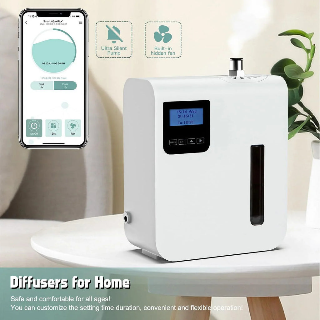 Oil 1500 to Commercial 300ml, Offices Scent Scent Up Oil Diffuser Essential Sq. Machine Buildings Air Essential Diffuser for for Ft Homes HVAC Home,Waterless Hotels