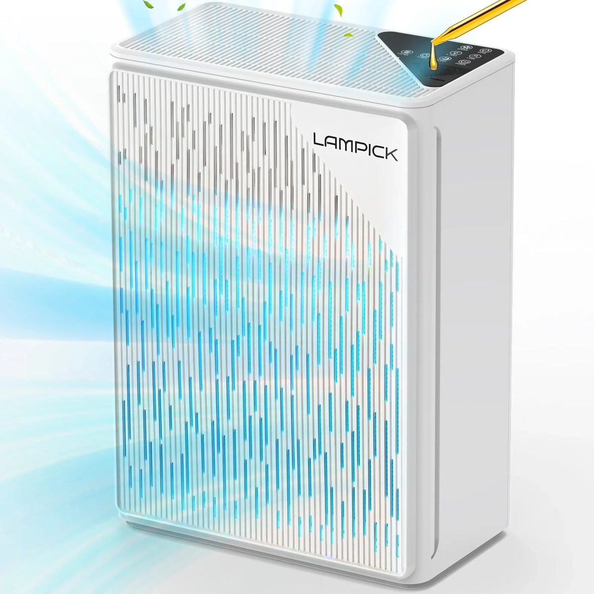 Sq HEPA ft, Purifier 99.97% LAMPICK Filter, Pet Remove up 1076 Hair of to Air with Smoke Cleaner Air