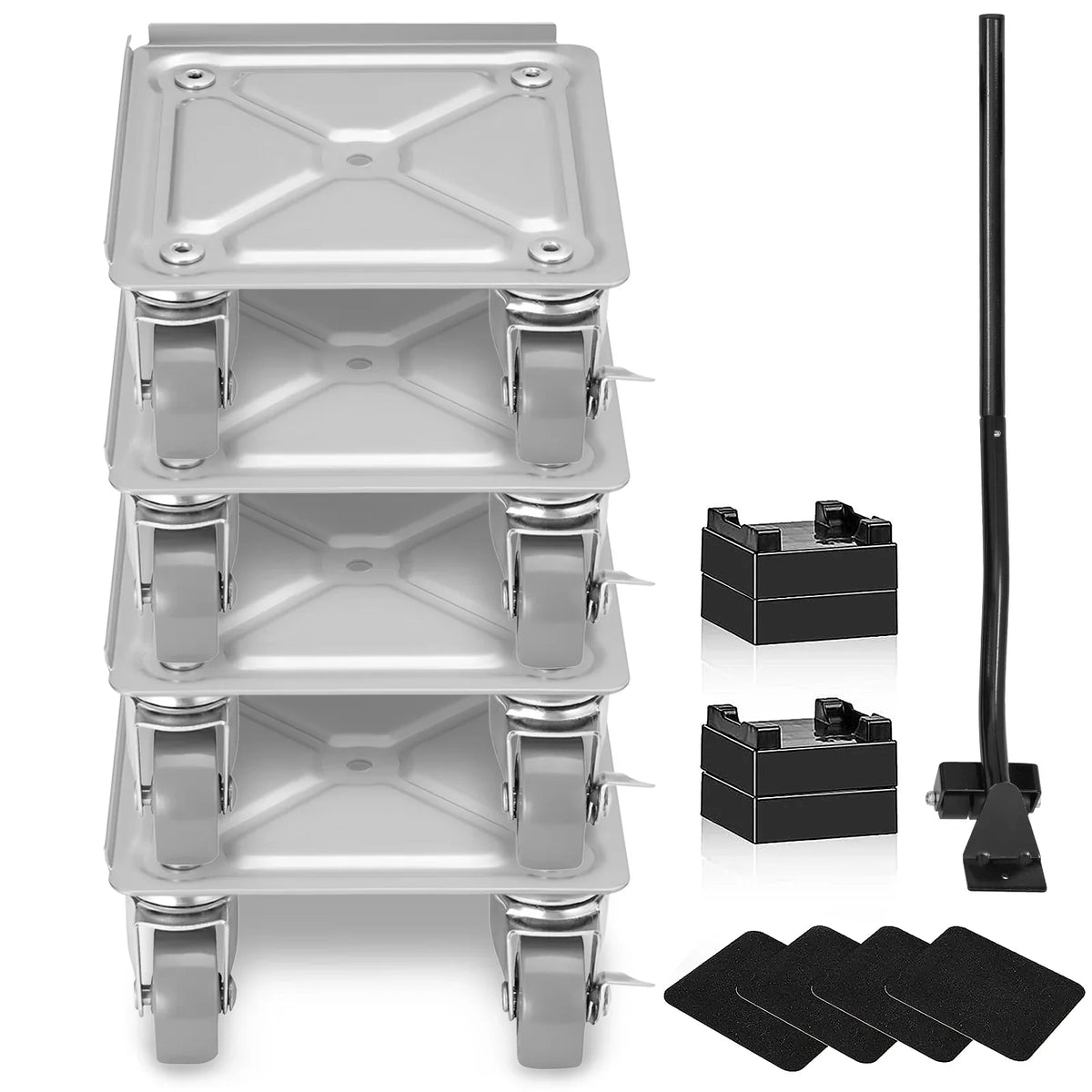 Lift Moving Dolly, Mover 360° Swivel Panel with Wheels Furniture Moving Lbs Steel PP & Set Sofa,Furniture Furniture Carbon Capacity Refrigerator Furniture for 500 Heavy SKYSHALO Tool Dollies