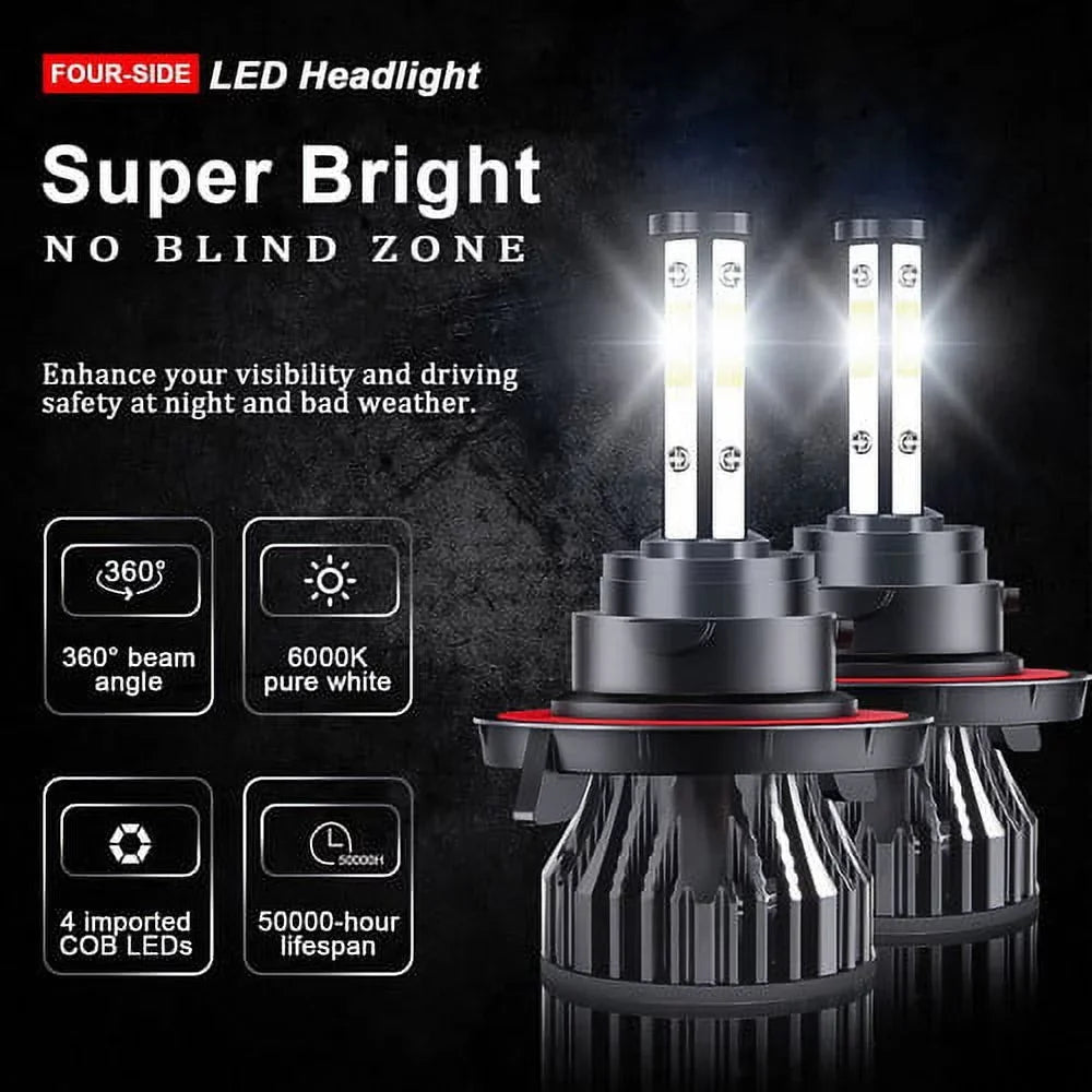 LED Headlight 2006 & Country Bulbs High/Low For 2007 Chrysler 2005 Town Beam Kit