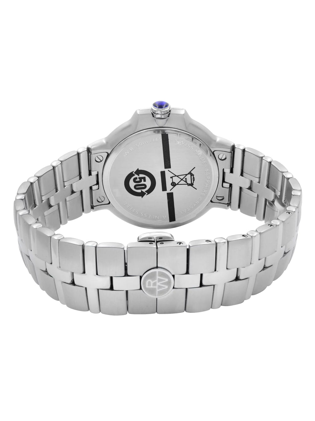 Dial Watch 5580-ST-00208 Raymond Quartz Weil Mens Steel Black Parsifal Stainless
