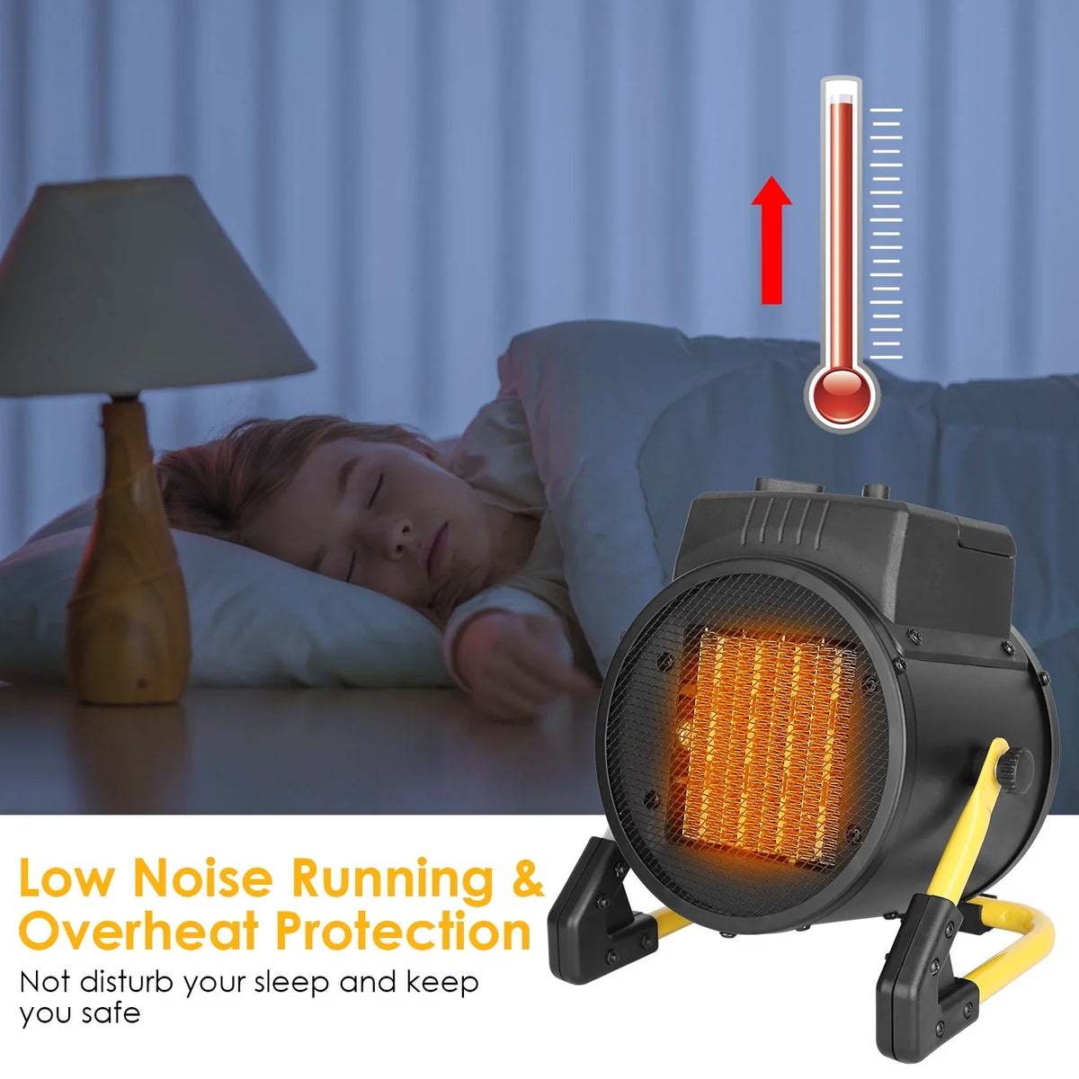 Adjustable Personal Ceramic Office Desk Overheat Heater Space for Fan Electric 1500W Portable iMounTEK Bedroom Temperature Heater Protection with