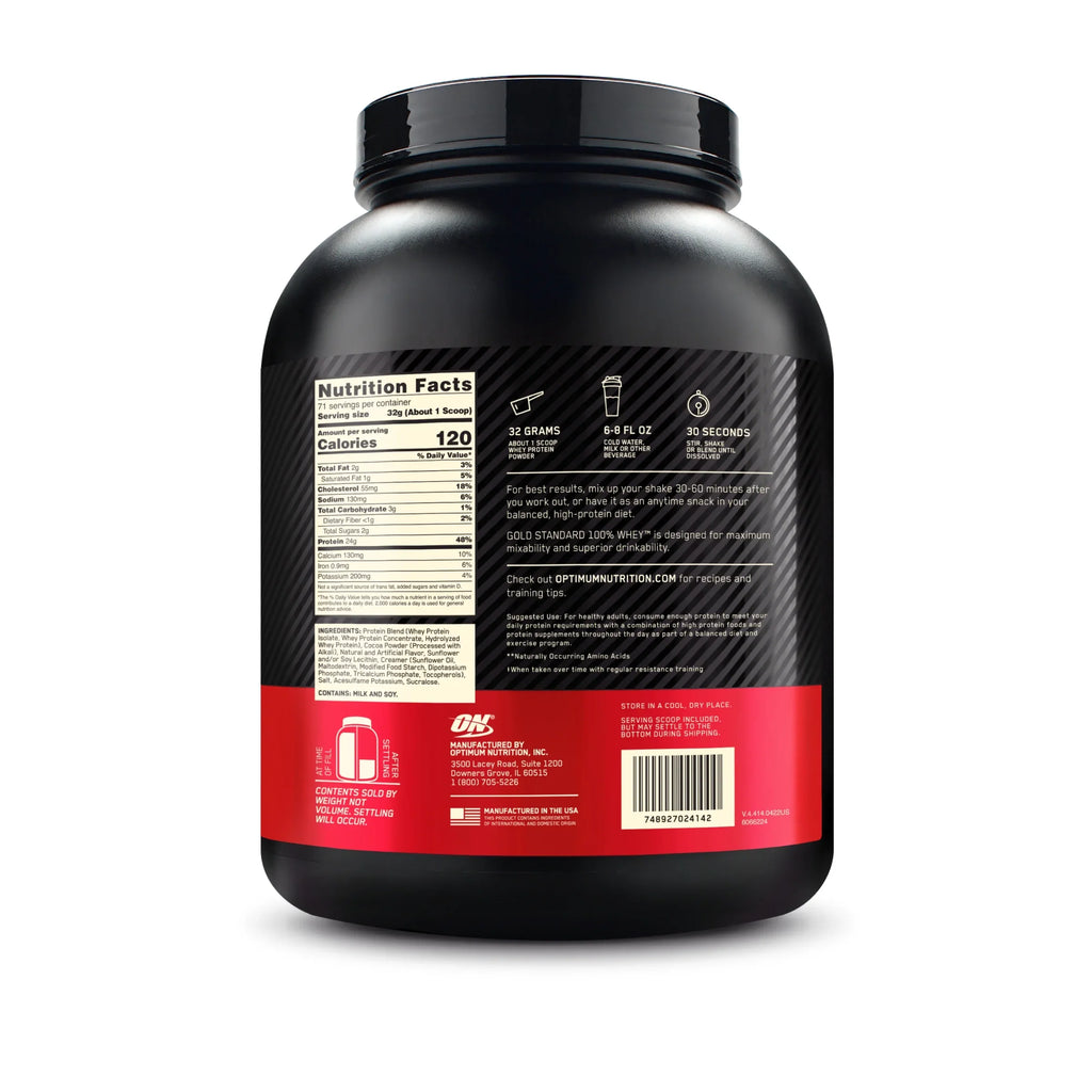Standard Nutrition, Optimum 5 71 Chocolate, Powder, 100% Gold Extreme Milk Whey Protein Servings lb,