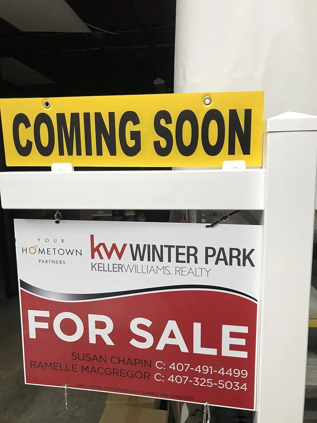 Yellow Ship , Pack 5 Metal 24" (COMING Corrugated X Sign Not & Included, Sign 4Mm, Post ***Sign Sign SOON 6” Plastic COMING Pre-Printed Sides Board D 4Mm, Same Yellow SOON) Double Sign