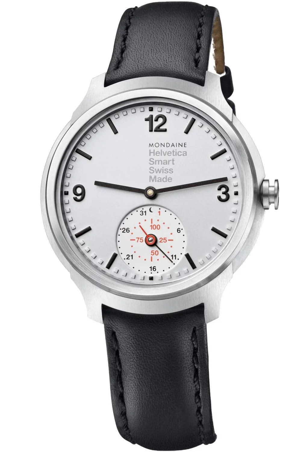 1 SmartWatch Mens MH1.B2S80.LB Silver Mondaine Limited Edition Helvetica Dial