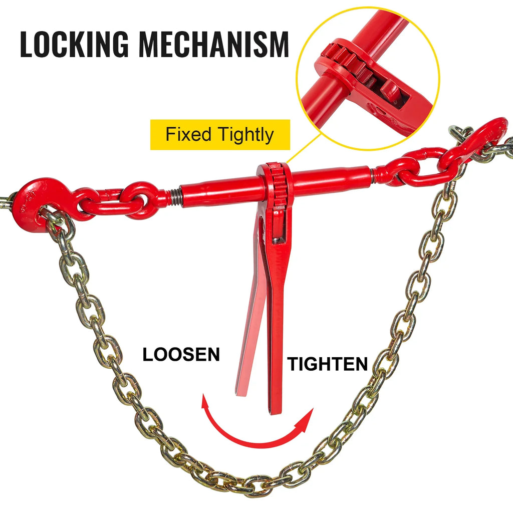 Tie 5/16in-3/8in, Chain Binder Binder 6600lbs for 2pcs Ratchet Load BENTISM Down,