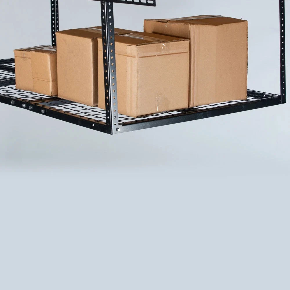 Capacity, Grid x Garage Adjustable 20" to Height, Overhead Bikes Storage 6' Storage Loading Bins Attachments with Wire System, 41" Equipment for 4' Rack, LB Titan 500 Metal Organization Mount Ceiling