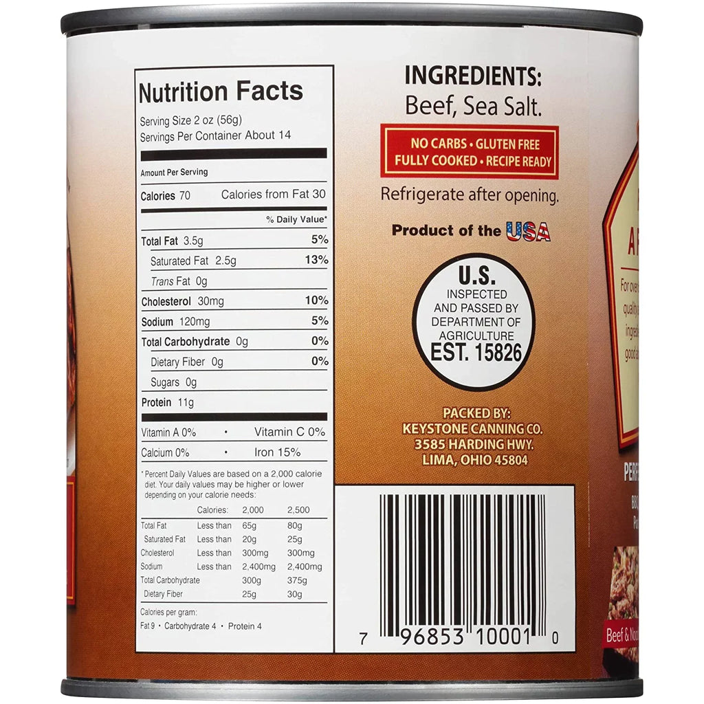 Meats Keystone Beef Ounce ✅ Cans All Emergency 28 Pack) Life Canned Food Camping Shelf ✅ (12 Long Natural