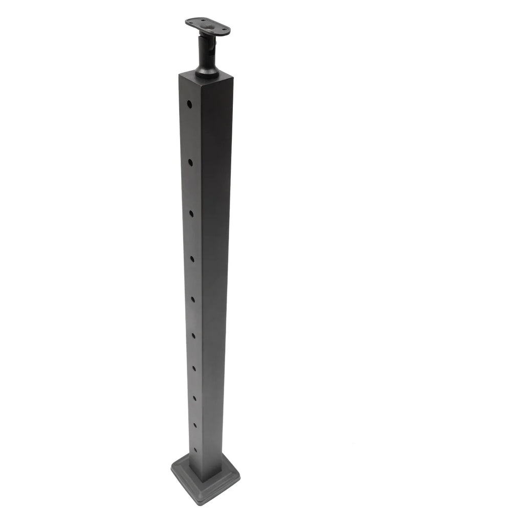 Stainless Two Square for 36''x2''x2'' Railing Sides Fence Concrete Post Level Pre-Drilled Cable Wood Railing Cable Steel Deck System Post Level