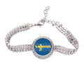Deco Name Jewelry Diamond Chain Sweden Country Art Anklet Flag Tennis Fashion Bracelet