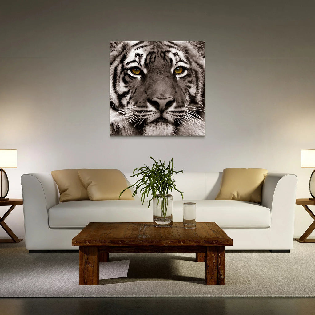 Graphic 0.2", Wall of Free Art, 38" x Empire Hang Direct to the Ready Glass Tiger x Eye Frameless Panel Tempered 38" Floating Art