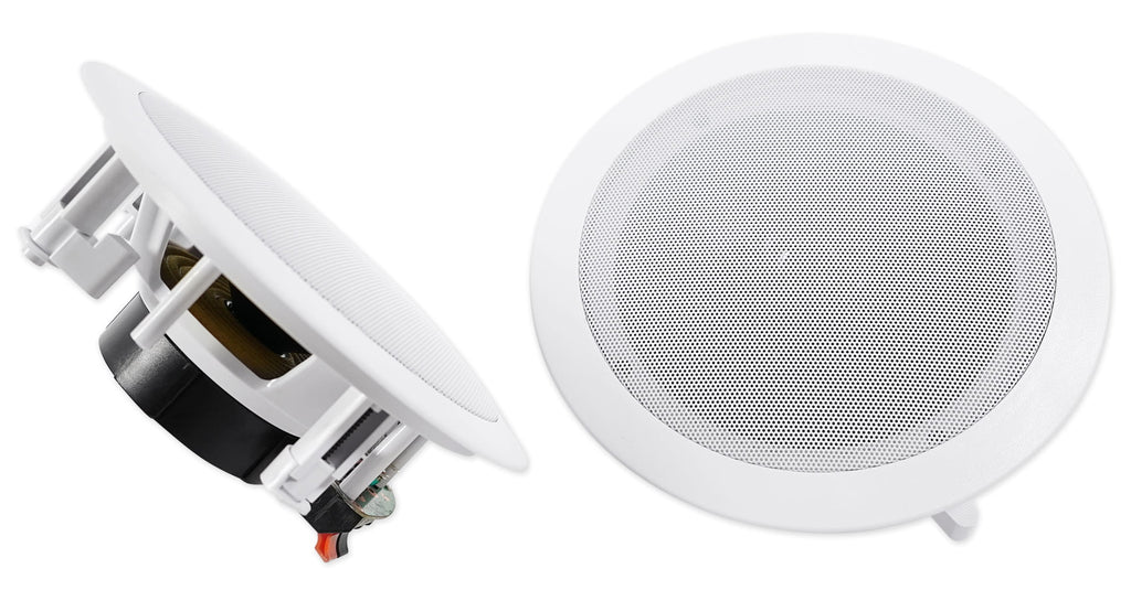 LED Receiver+(8) Ceiling 6.5" Theater Amp/Home Rockville White Speakers Tube