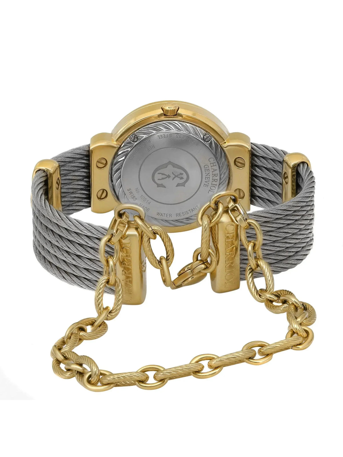 Steel ST30YD.560.009 Ladies Charriol Diamonds MOP Watch Quartz St New Tropez