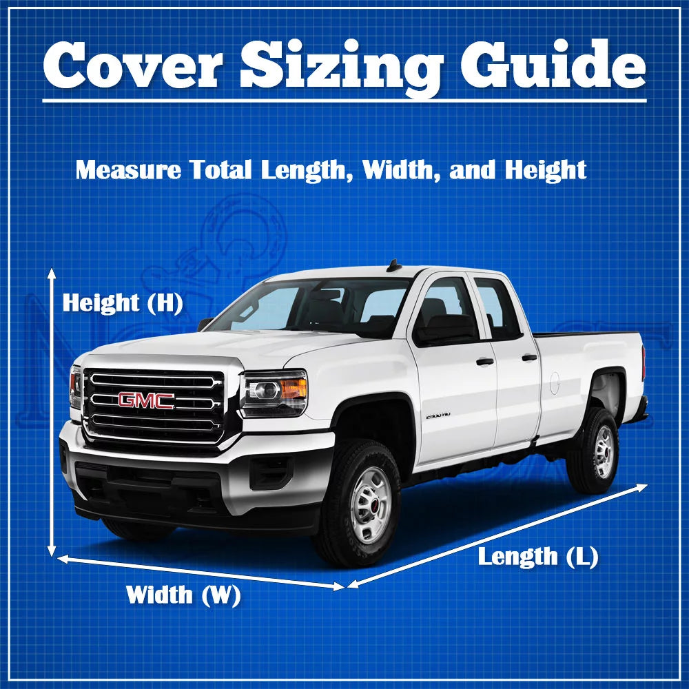 20' Bed Breathable All climate Pickup 9" Standard 60") x 70" Cover with Cab, to up Trucks exterior Superior - (249" Waterproof Pickup NEH x Length Indoor Extended - Truck Fits - Gray