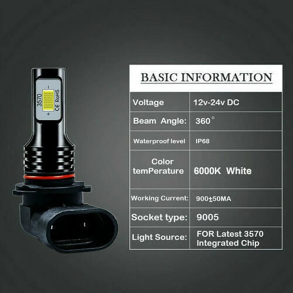 Headlights For Super 2000-2006 LED Tahoe Lights Kit Chevy 2002 2000 Silverado 1999 2001 Bright white Bulbs 6000K 6X
