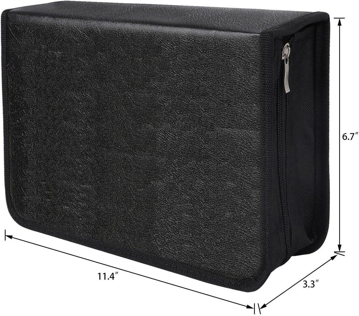 Case Car PU With Home, Disc Portable Bag Capacity Storage Organizer Leather Case Wallet, Zippers, / Holder Office,Travel, For / Storage 80 Binder