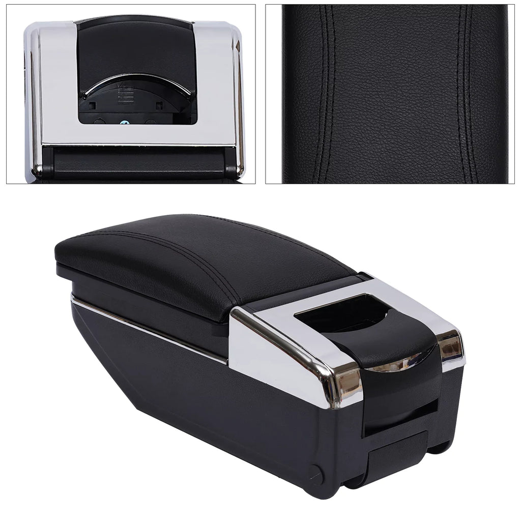 Box Armrest Storage Rest For Container Nissan Console Center Arm Versa/Tiida/Latio ZhdnBhnos Black 2007-2011 Rotatable Holder Car
