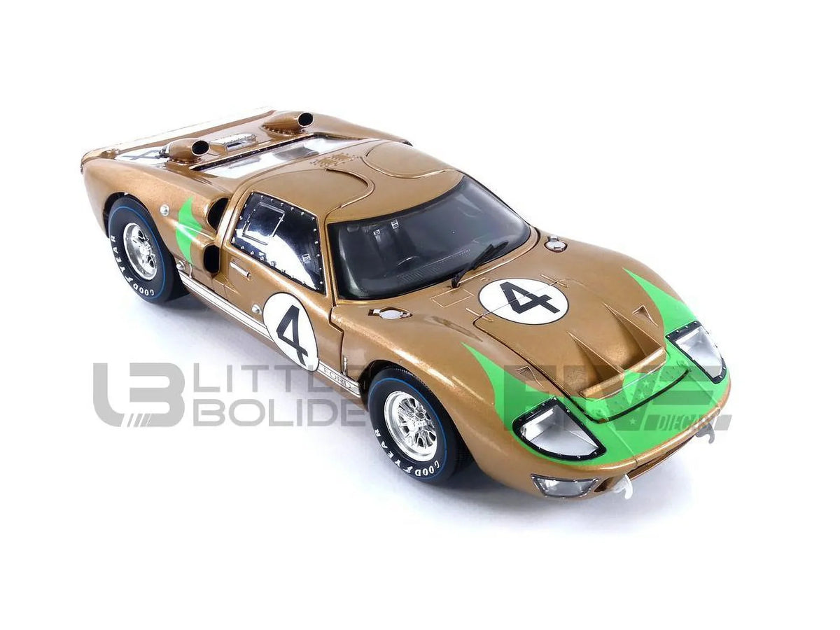 1966 Model 1-18 Gold 2 Shelby Collectibles Car GT-40 Diecast No.4 SC414 MK