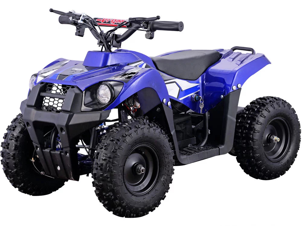 Wheeler MotoTec Blue Monster Powered 36V 500W Kids Four Battery ATV