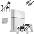 Microphone With PlayStation Original BOLT Earbuds Matte Used T5 2 4 White 500GB Console Controller With Bundle AXTION + Gaming