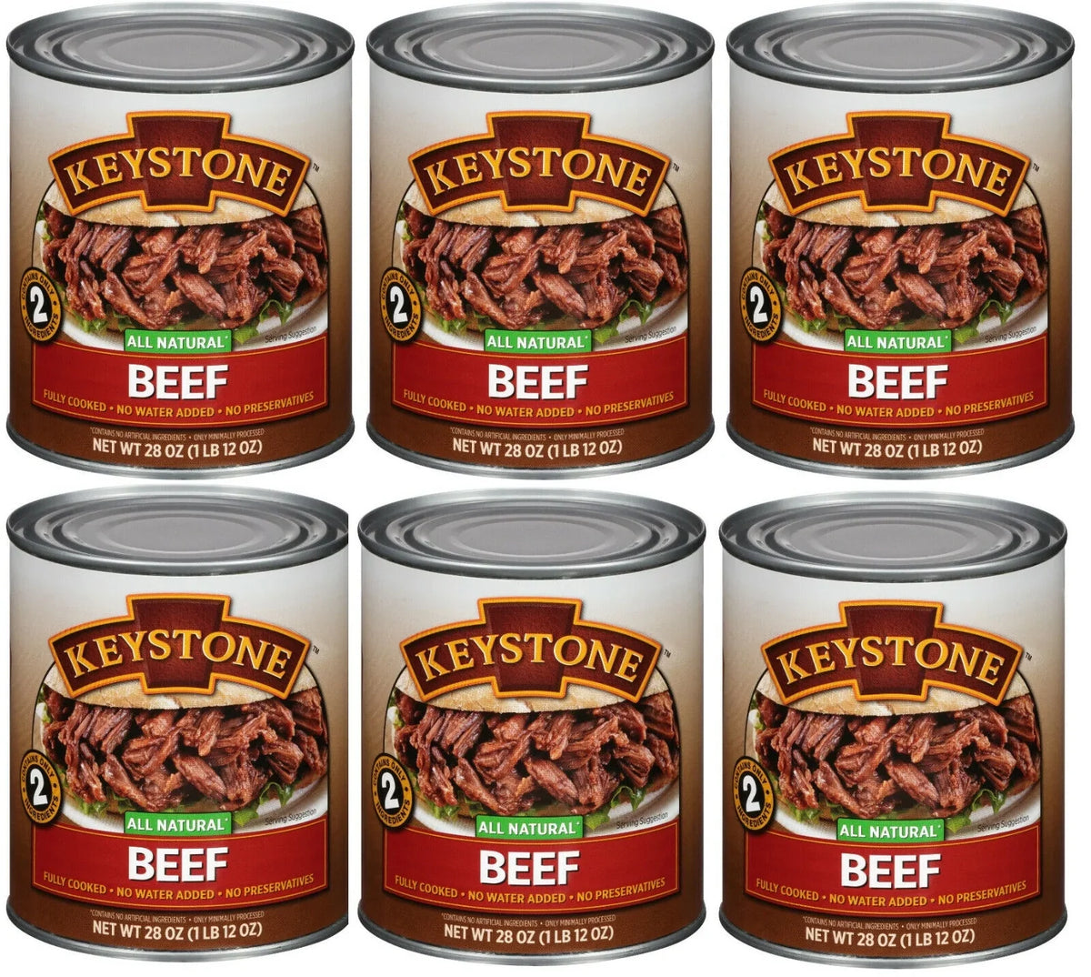 Meats Keystone Beef Ounce ✅ Cans All Emergency 28 Pack) Life Canned Food Camping Shelf ✅ (12 Long Natural