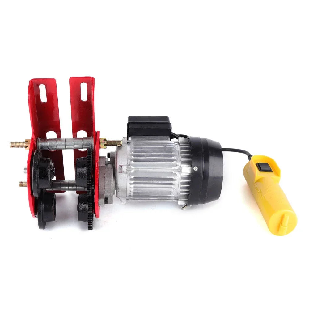 110V w/I-Beam Crane Hoist Overhead 1100LBS Trolley Links Winch Lift Mkyiongou Electric