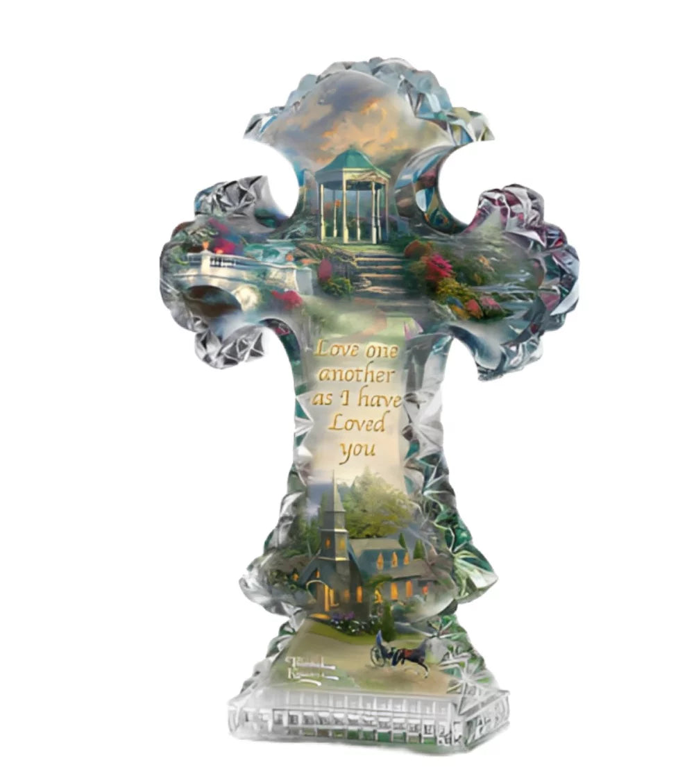 Sculpture Issue of by Cross Kinkade Inspirations Exchange Hope #9 6.5-inches The Religious Bradford Collection Cross Salvation Thomas