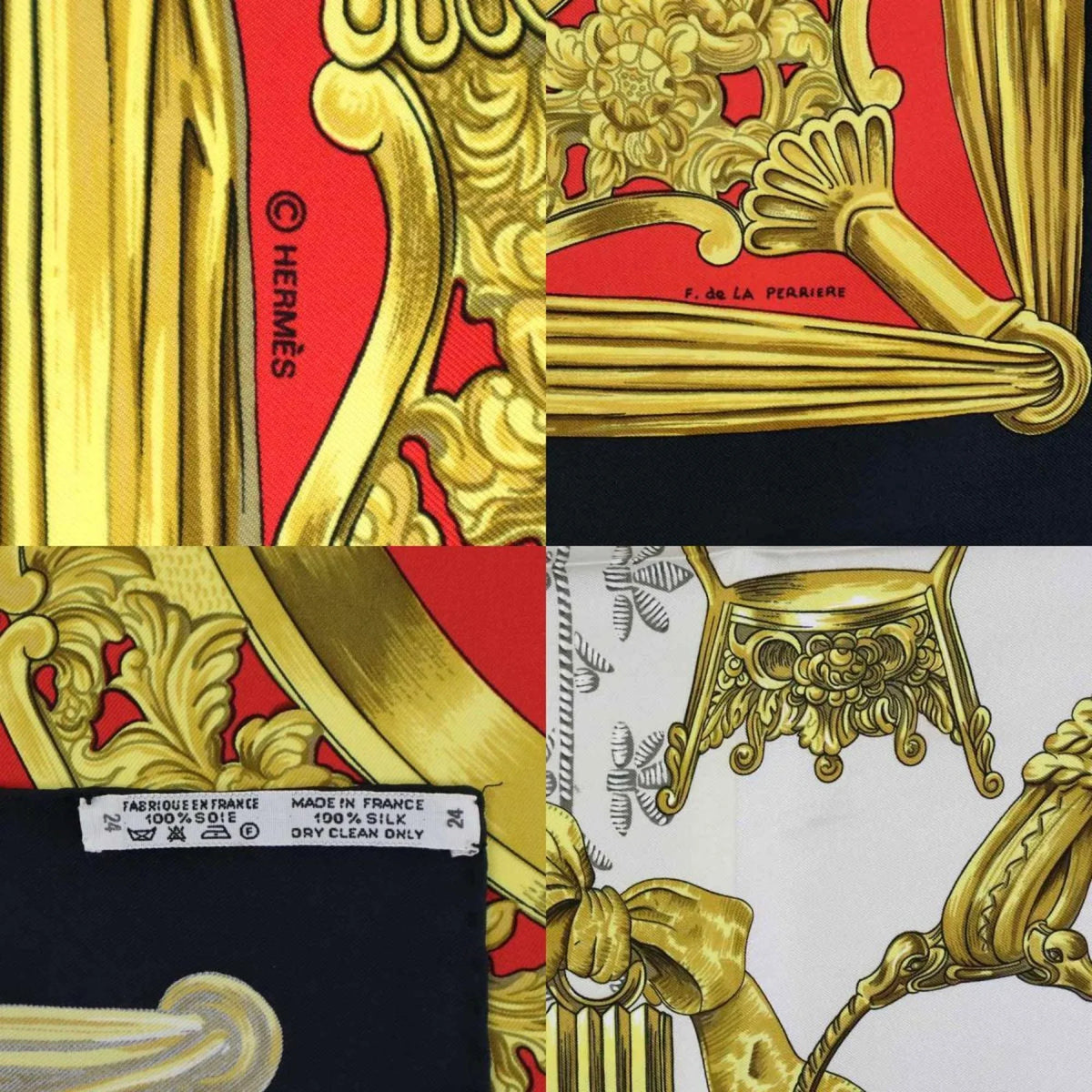 Silk Muffler Carre90 (Good) HERMES Multicolor ETRIERS Ladies Pre-Owned Scarf