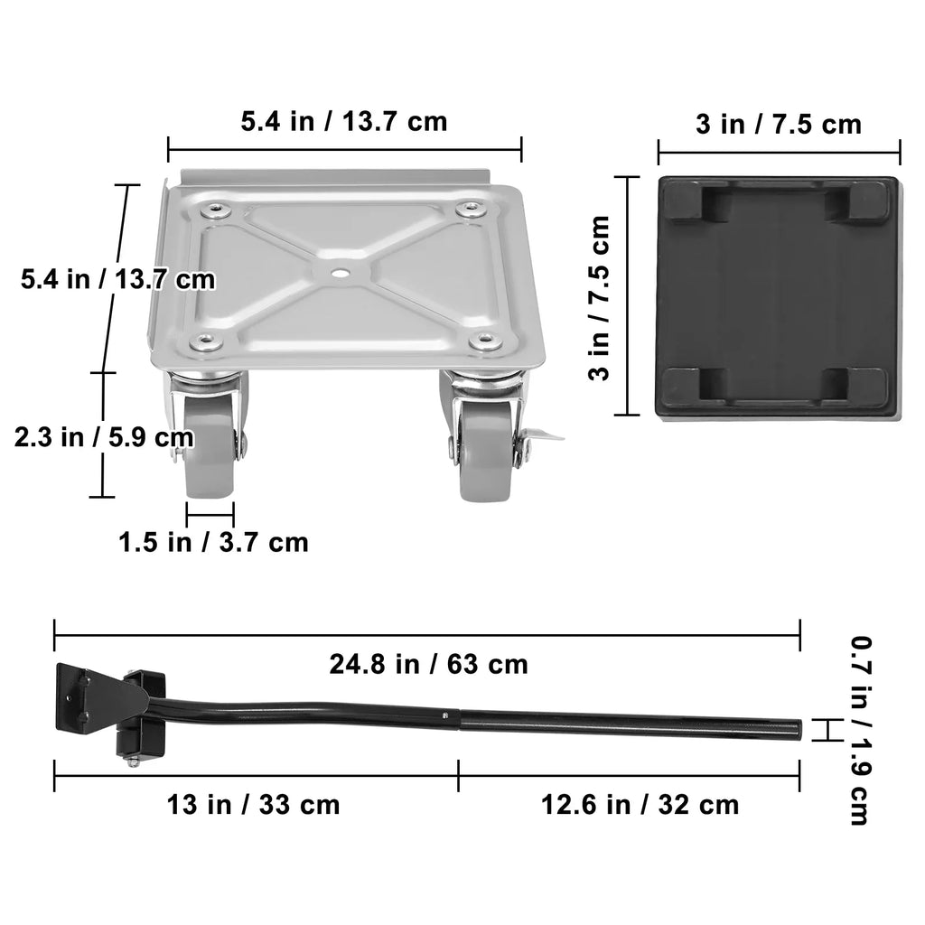 Lift Moving Dolly, Mover 360° Swivel Panel with Wheels Furniture Moving Lbs Steel PP & Set Sofa,Furniture Furniture Carbon Capacity Refrigerator Furniture for 500 Heavy SKYSHALO Tool Dollies