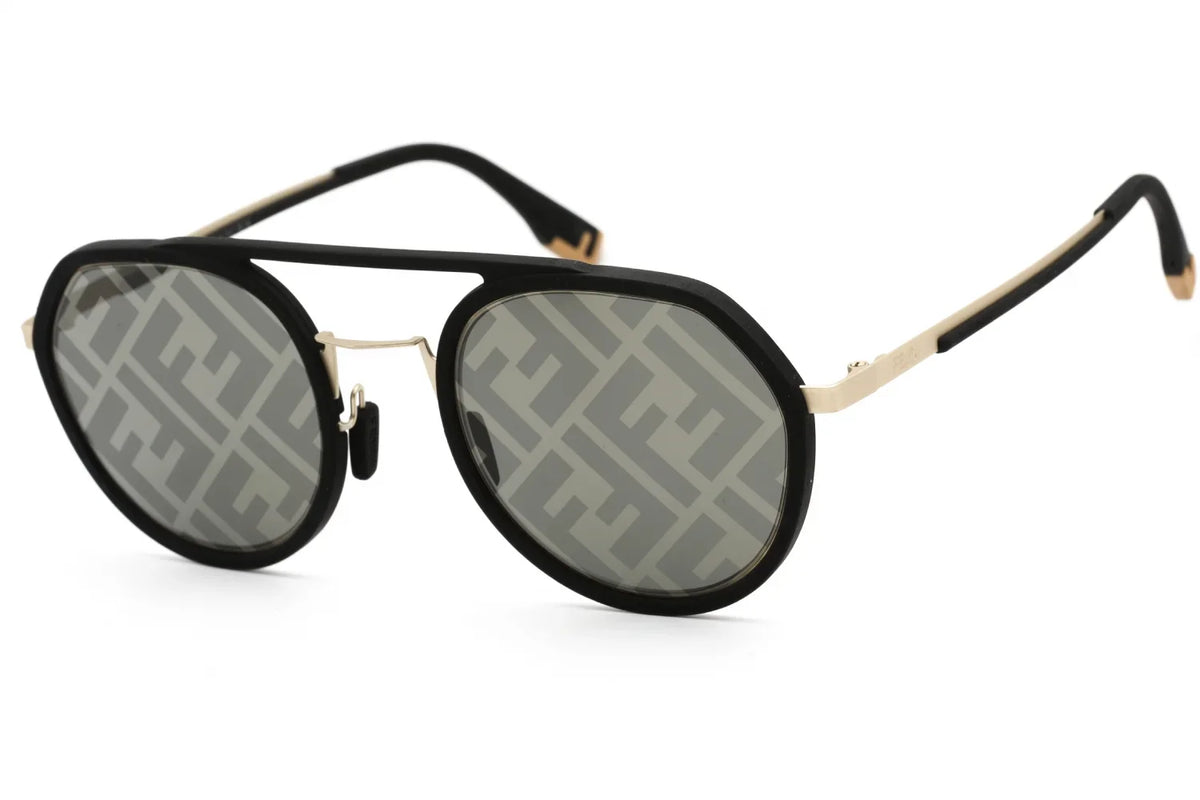 FE40040U Fendi Men's Pattern 51 02C Sunglasses Pilot