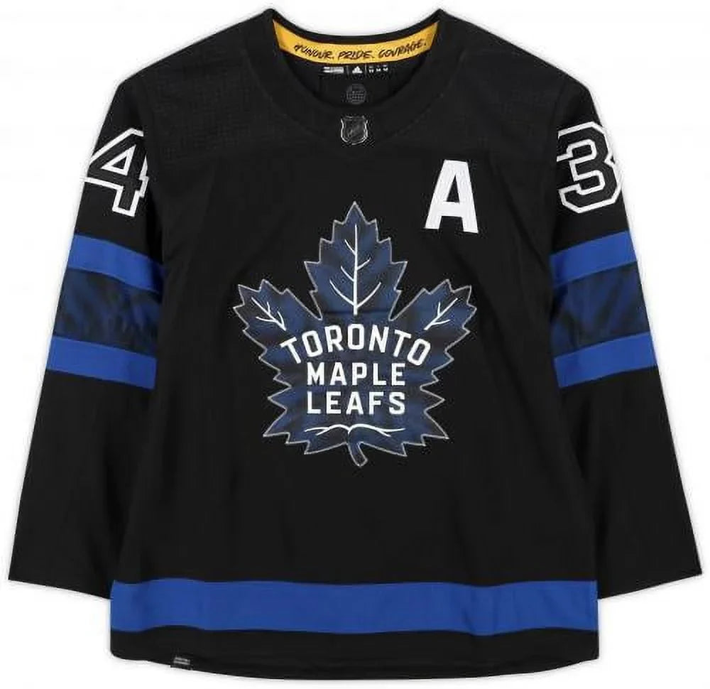Maple Autographed Certified with Alternative - Matthews Leafs Inscription Trophy 2022 Hart" Fanatics Black Winner Hart "2022 Authentic Auston Toronto Authentic Jersey