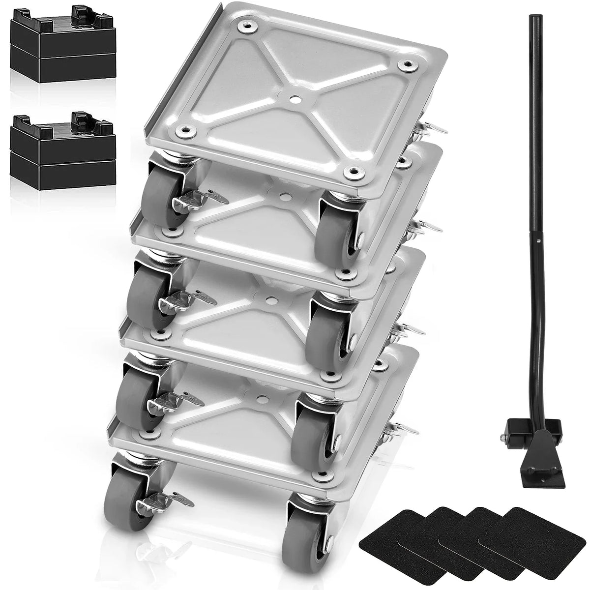 Lift Moving Dolly, Mover 360° Swivel Panel with Wheels Furniture Moving Lbs Steel PP & Set Sofa,Furniture Furniture Carbon Capacity Refrigerator Furniture for 500 Heavy SKYSHALO Tool Dollies