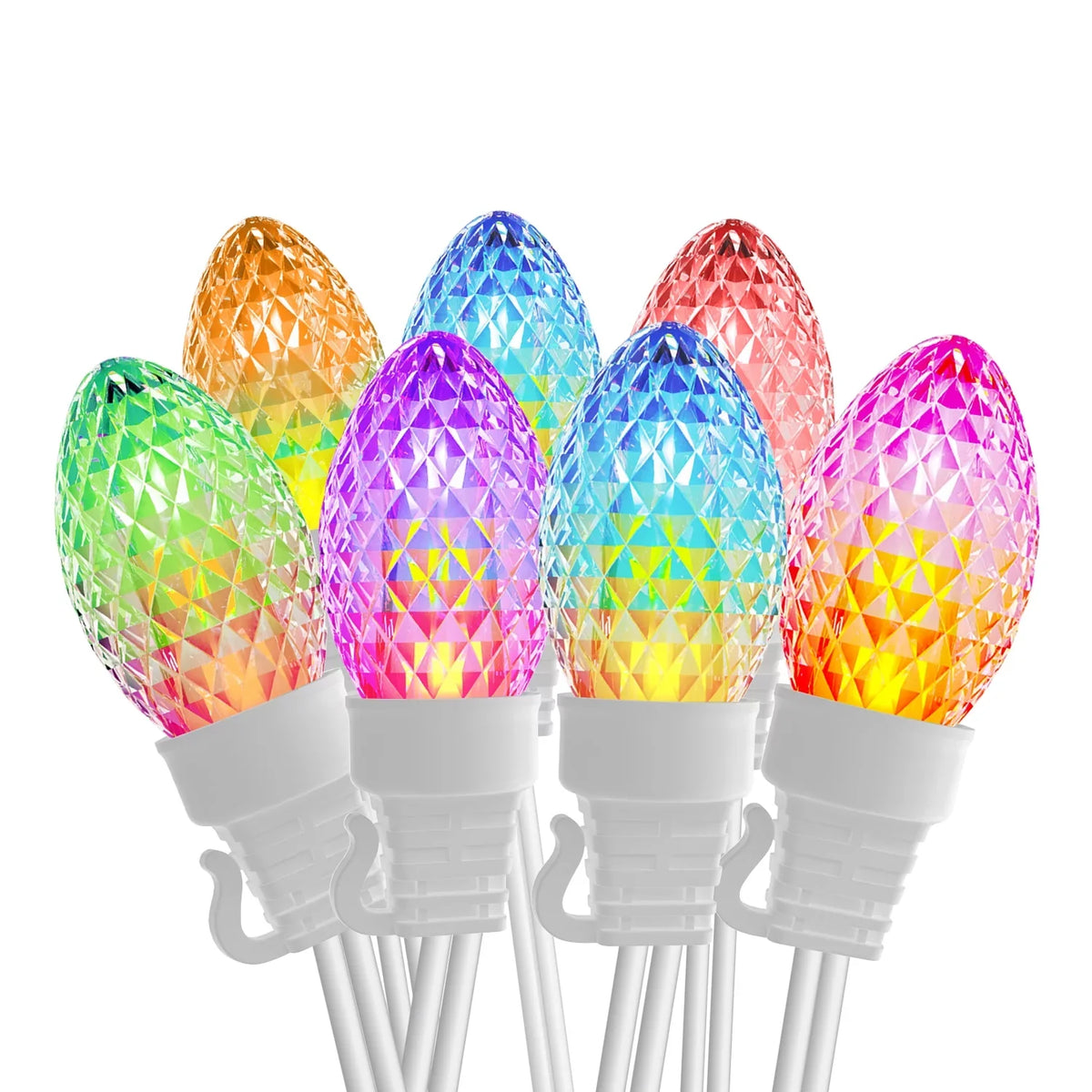 Changing Light 23ft Bulbs String C9 LED Color Lights Christmas Lights exterior, 20 Eva's Waterproof