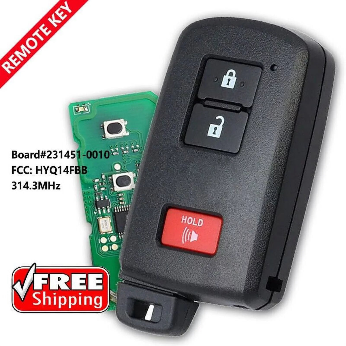 Smart 4Runner for Tundra Sequoia Toyota Remote 231451-0010 Board# Tacoma Key Fob