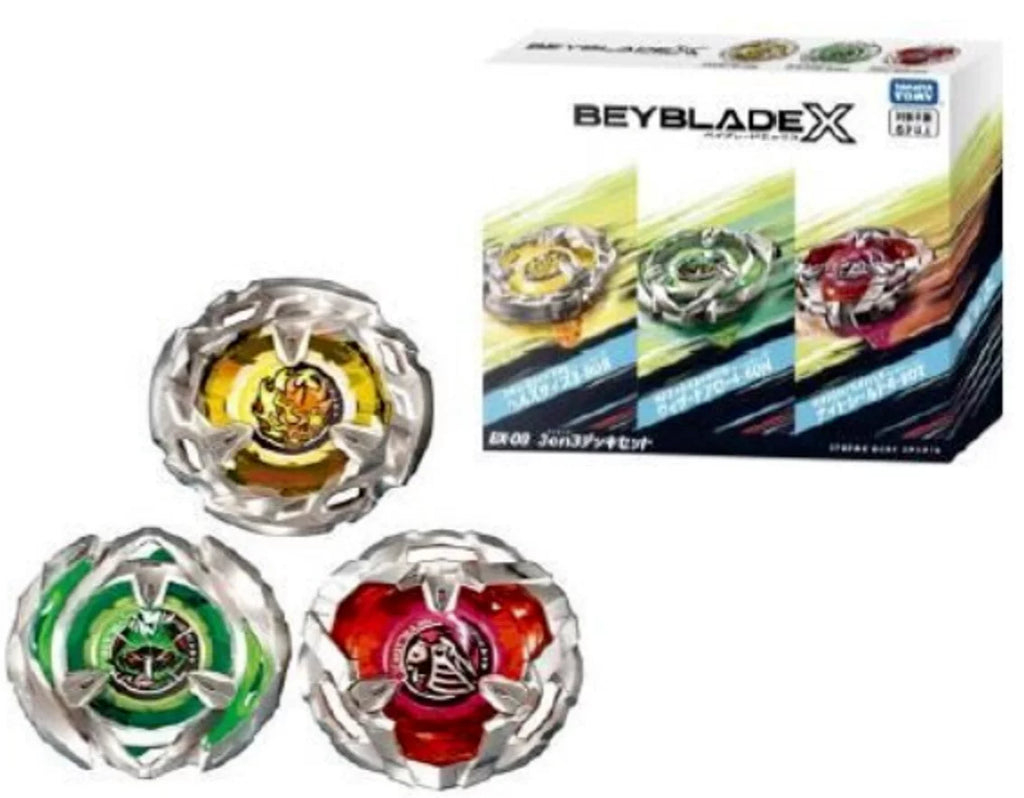 Tomy BX-08 3 Takara 3 X on Set Deck Beyblade