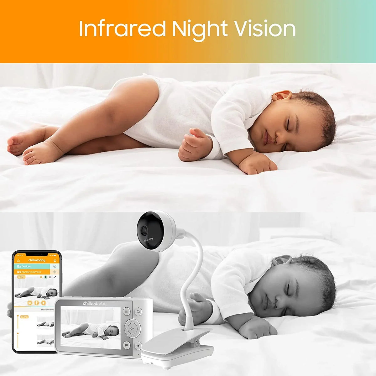 Vision Pro HogoR Giraffe 2-Way CHILLAX by HD Night Camera WiFi Baby Monitor Full Smart Audio
