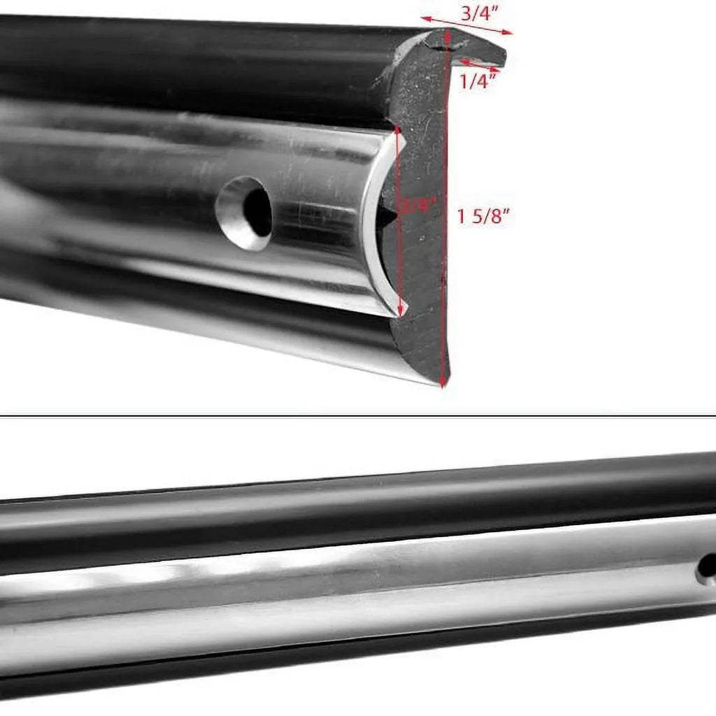 In x Black Rail Boat Taco 5/8 w/ Ft 44 Insert Molding | 1 Rub Kit