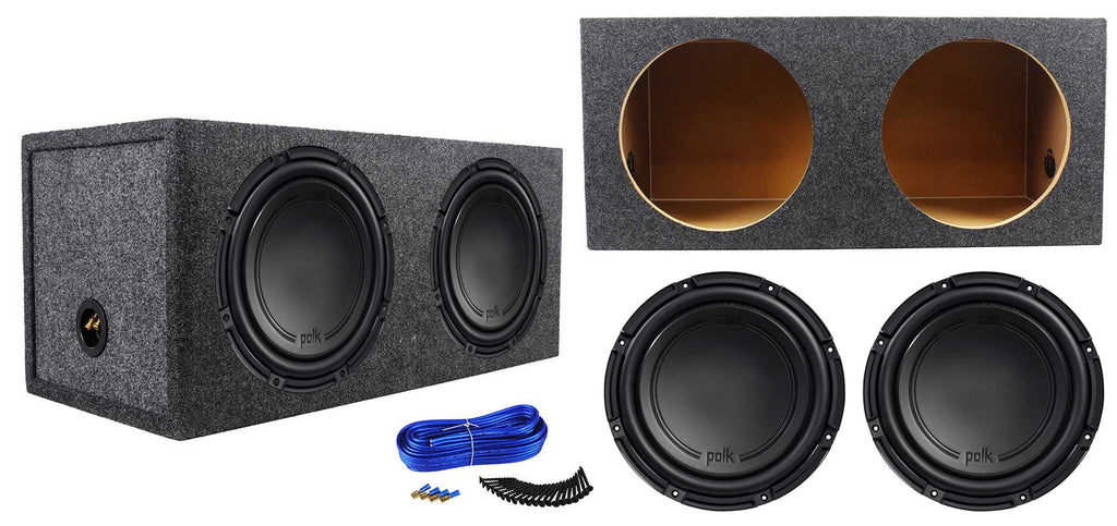 Watt Car Polk 2220 12” Audio Box DB1242DVC Sub Subwoofers+Sealed Enclosure (2)