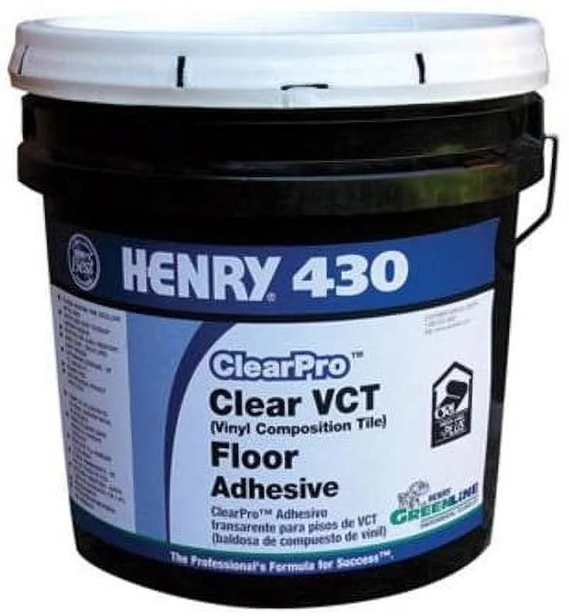 4 Clearpro 430 Adhesive, Clear 12102 Vct Henry Floor Gallon Tile