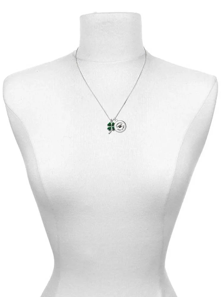 Dome Delight Black Clover Leaf Virtually Teachers Can Silvertone Do Jewelry Bracelet Charm Four Green with Heart Rubber Leaves Anything