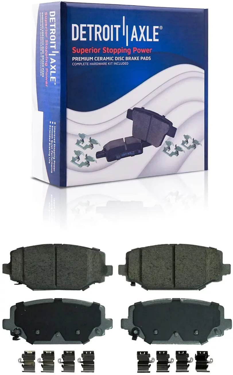 Set 30pc Front - - Grand Rear for Disc Routan 330mm & Brake Caravan Ram +20pc C/V Rotors Detroit Lug 328mm Axle Country Town Nuts Replacement Pads