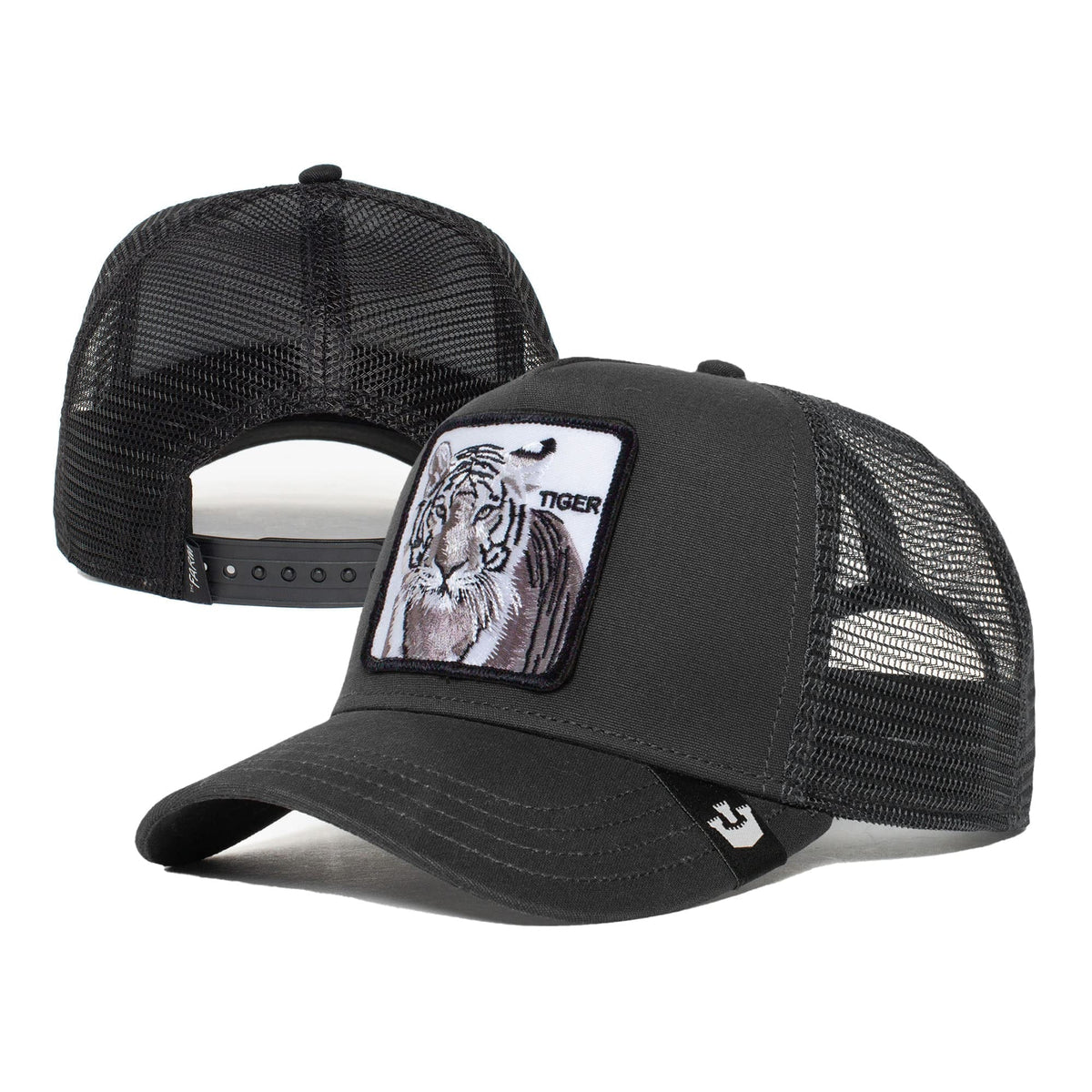 One Farm Tiger), Snapback Bros. (White Original Trucker Adjustable Hat, dimension Goorin Black The Unisex