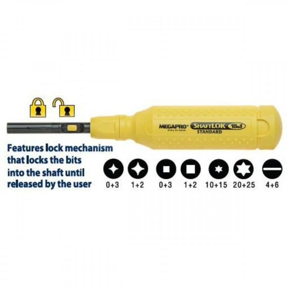 151SL44-B Multi-Bit NumBits 6 Megapro Screwdriver,