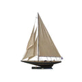 in. Wooden Endeavour Model Sailboat Decoration- Rustic 60