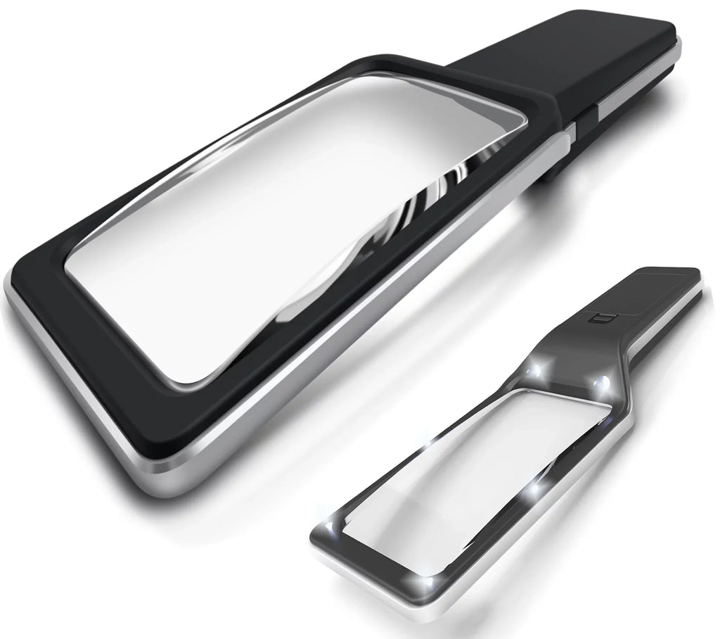 Fonts, Dimmable for & Large Vision with Fully Lit Viewing Low Small Degeneration [10 Glass LEDs]-Evenly 4X Macular Best Anti-Glare Area-The Magnifying Reading Lighted Seniors, Magnifier